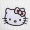 Hello Kitty Ribbed Knit, Embroidered Character On White Cuff Beanie
